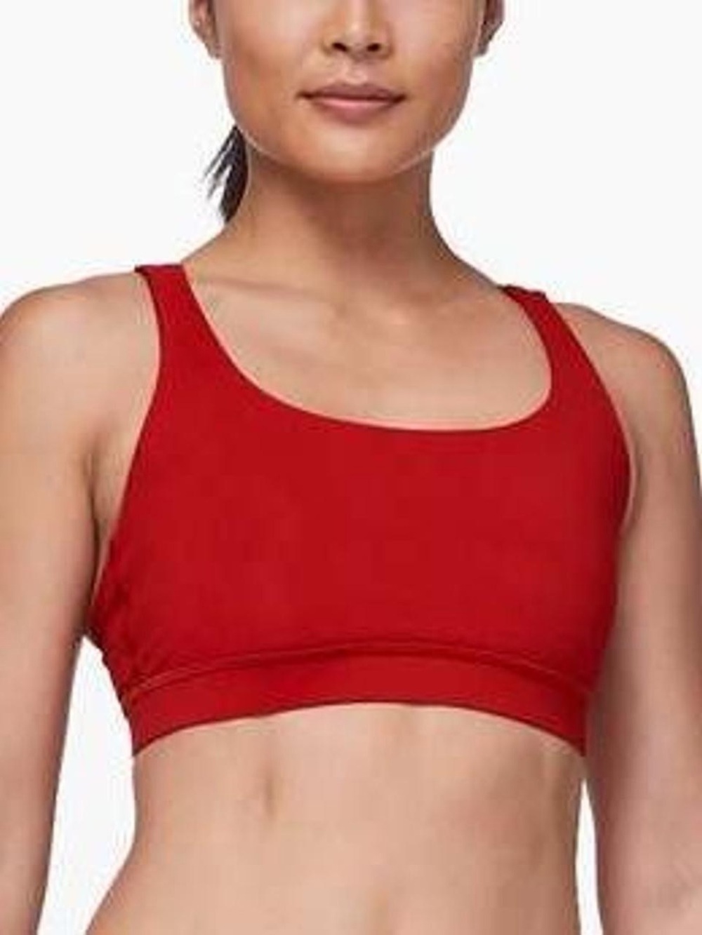 lululemon Energy Sport Bra with Strappy Crossback in Dark Red — Size 8.
